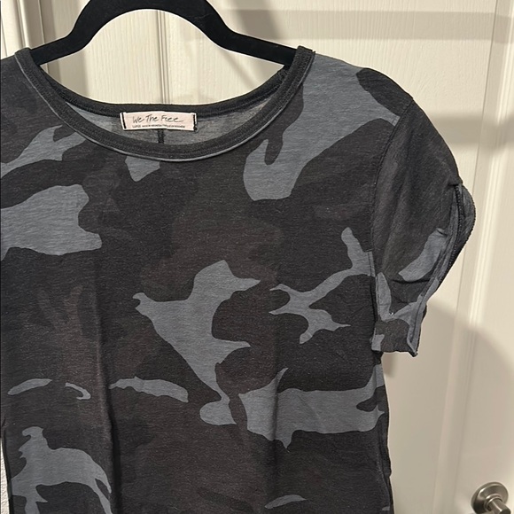 We The Free Camouflage Short Sleeve Tee - Black and Gray - Picture 8 of 8
